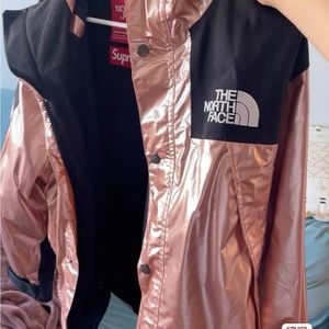 Supreme and Northface Rose gold mountain parka
